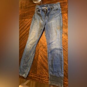 Old Navy Blue High-Rise Straight Jeans